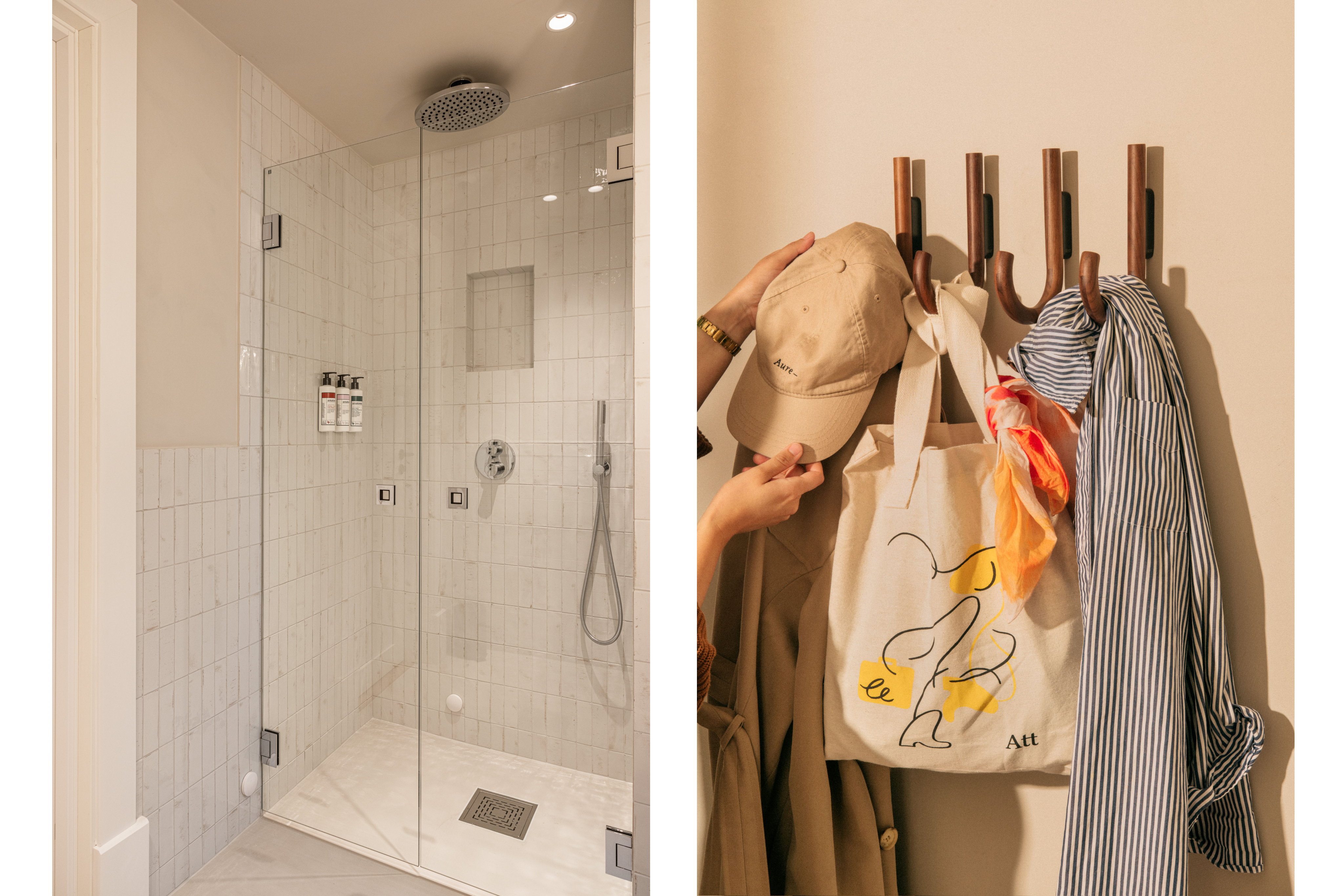 Apartment barthroom and hooks